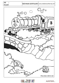 thomas-ve-arkadaşları boyama sayfaları